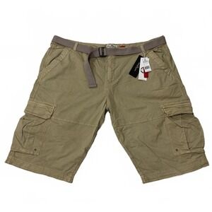 Ditch Plains Men's Khaki Cargo Shorts‎ with Belt